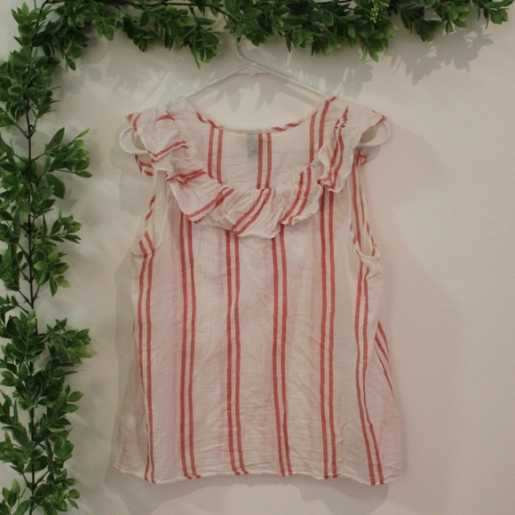 Universal Thread Striped Ruffle Tank - Picture 4 of 5